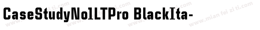CaseStudyNo1LTPro BlackIta字体转换